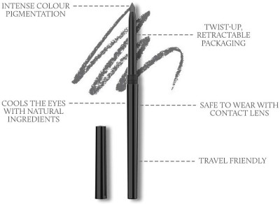 AMOSFIA Eye Black Kajal Eye Pencil - Smudge & Waterproof - Matte Finish(Black, 5 g)