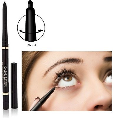 AMOSFIA New One Swipe Application Kohl Pencil Matte Finish Smudgeproof and Waterproof(Bold Black, 5 g)