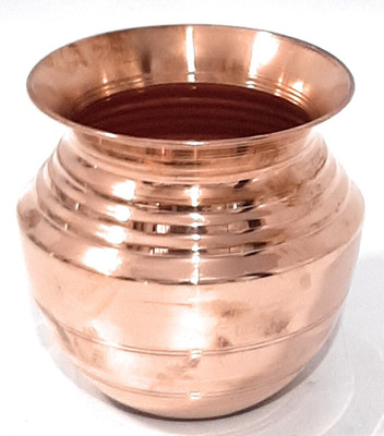 SHRI ASTHA VINAYAK Copper Plating Kalash Lota For Festival Puja/Worship Pooja Items Copper Kalash(Brown)