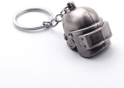ABEL Pubg Players Unknown Battle Grounds Premium Metal Level 3 Helmet SIlver Key Chain