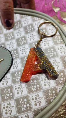 SN Resin Keyring for Bag Wallet Purse Alphabet Letter Keychain A Key Chain Key Chain