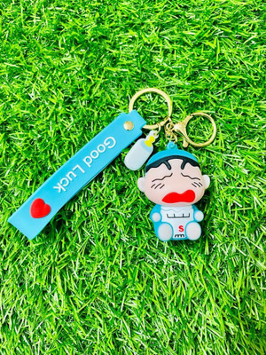 BBG FK_Baby Shinchan Cute crying Face high quality keychain with hook strap charm Key Chain