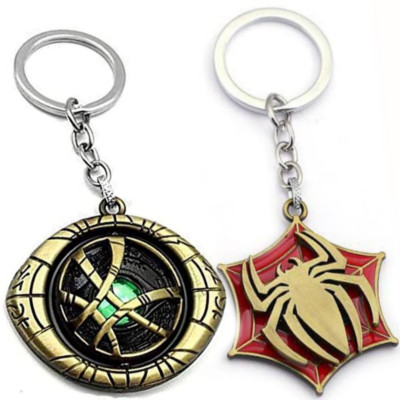 Jainsburys Combo of Doctor Eye Strange & Spider Rotating keychain Key Chain