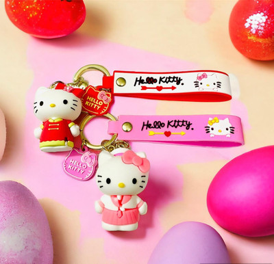 BBG NEW_Kitty Keychain Design Cute Accessories Cartoon Soft combo set keychain Key Chain