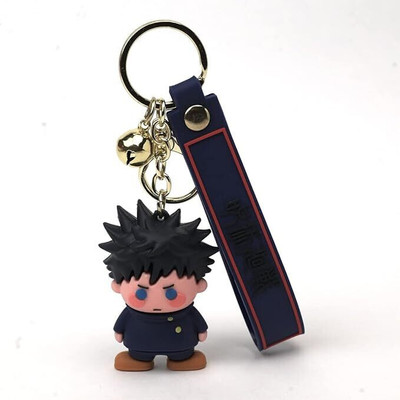 BBG NEW_JJK Jujutsu Kaisen Angry boy 3D pvc keychain with hook Key Chain