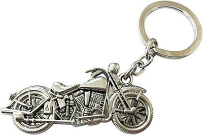 Universal Aai Metal Bullet bike chopper Bike Keyring & Keychain - Silver Key Chain