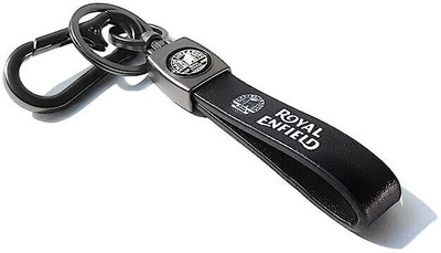 BBG FK_Royal Enfield Leather Keychain With Hook For Boys Girls Bullet Bike Key Chain