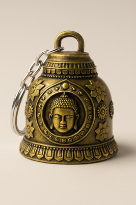 Giftzy Spiritual Buddha Guardian Bell Keycharm For Bike Gifting Girl Boy Teen Fans Key Chain