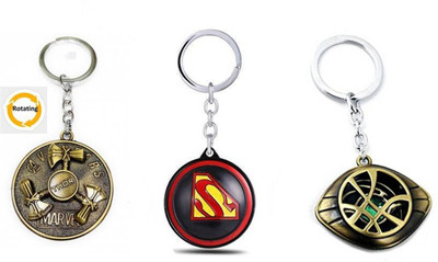 csv Thor Hunter,Superman,Avenger Stone Rotating Keychain best quality keychain Key Chain
