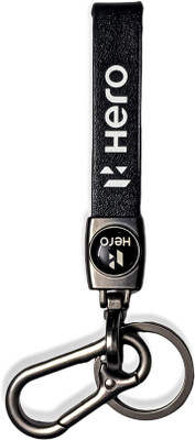 BBG FK_Metal Carabiner Locking Hook HERO Home & Car Single Ring Unisex (Black) Key Chain