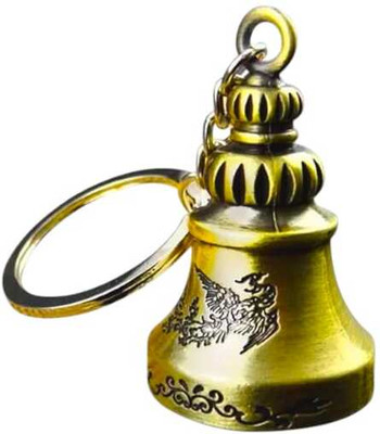 trust style interiors Tibetan Dragon Symbol Pagoda Temple Bell Keychain for Car, Bike and Bicycle Key Chain
