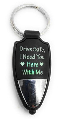 ABEL Drive Safe i Need You here with me Keyring with Multicolour LED Light Key Chain
