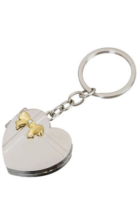 ABEL JDPHeart Shape Double Side photoframe Metal Keychain. Key Chain