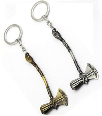 ABEL Avengers Super Thor Axe Stormbreakers Golden -Silver Key Chain