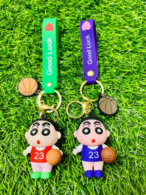 BBG FK_Famous Cartoon Shinchan combo set 3D pvc keychain with hook Key Chain