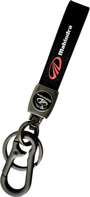 srijan Metal Carabiner Locking Hook Mahindra Home & Car Single Ring Unisex (Black) Key Chain