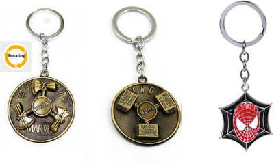 GSV Thor Hunter,Hammer,Spiderman Rotating Keychain best quality keychain Key Chain