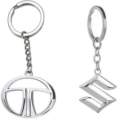 ABEL Combo Of Suzuki & Tata Logo Metal Keyhain For Car & Bike Keychain Key Chain