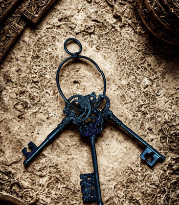 Hop n Shop Handcrafted Victorian Style Bunch of Keys | 19th Century Vintage Antique Keys Key Chain