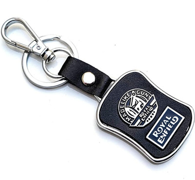 OHZEN Leather Bullet Bike Locking Key Chain Key Chain