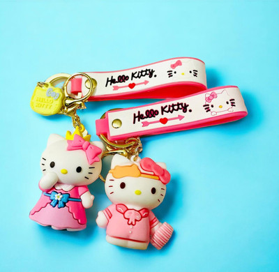 BBG NEW_latest design hello kitty in tie premium 3D high quality rubber keychain Key Chain