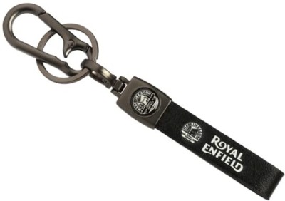 SKYZONE Royal Enfield Leather/Metal Best Quality Bike key chain with Hook Key Chain