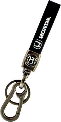 ABEL Metal Carabiner Locking Hook HONDA Home & Car Single Ring Unisex (Black) Key Chain