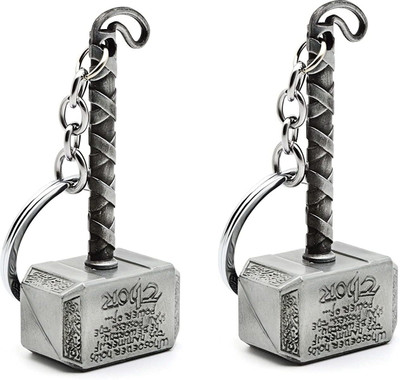 PUHUHP THOR Hammer Keychain Key Ring Pack of 2 Key Chain