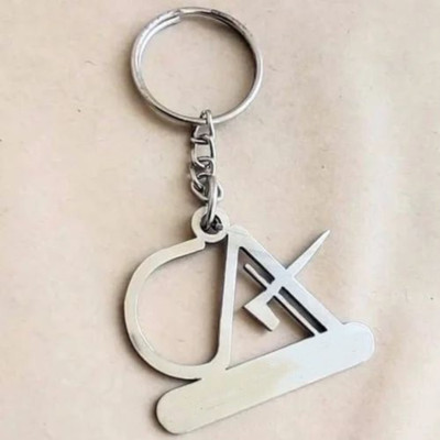 19th July Jewels Stainless Steel Silver Plated CA Keychain for Unisex Key Chain