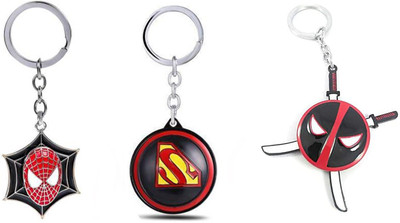 OHZEN Spiderman,Superman,Deadpool swords Rotating Keychain best quality keychain Key Chain