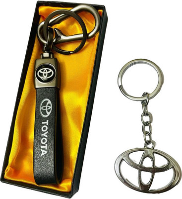 BBG NEW_Toyota Car chrome finish & metal strap hook keychain Key Chain