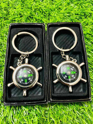 BBG FK_Sea Compass Direction Indicator combo set heavy metal keychain Key Chain
