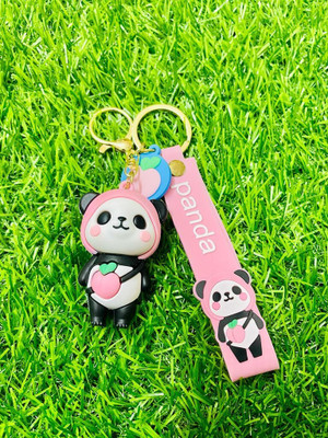 BBG NEW_Cute Panda 3D premium pvc high quality keychain with hook Key Chain