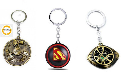 OHZEN Thor Hunter,Superman,Avenger Stone Rotating Keychain best quality keychain Key Chain