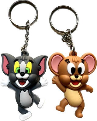 VEDZMe Tom&Jerry Cute 3D Key Chain Metal Key Ring Men Woman Kids Silicone Key Key Chain