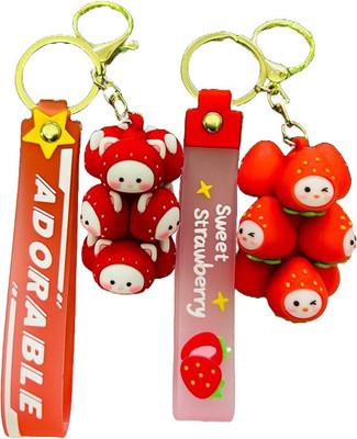 BBG NEW_Cute Teddy Bear Latest Multiface combo set keychain with strap Key Chain