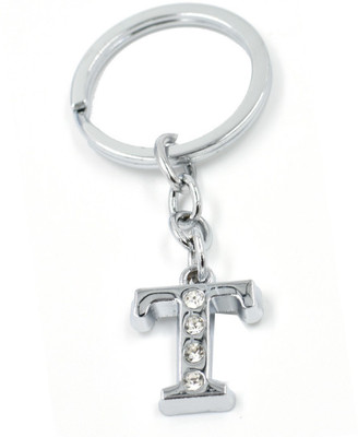 ABEL Alphabet T Metal Key Chain For Unisex with attractive Diamond Key Chain