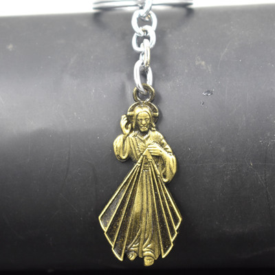 AFH Lord Jesus Holy Spirit Religious Keychain Metal Bronze Keychain for Men Women Key Chain