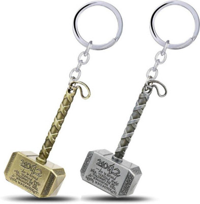 Mistazzo Thor Hammer Combo of 2 Metal Key Chain