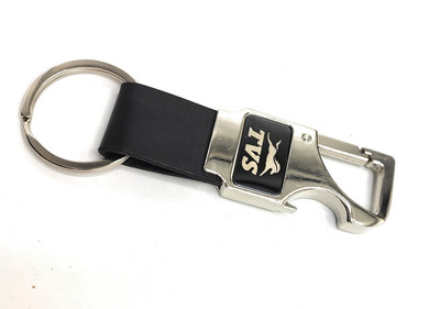 ABEL Metal Leather Opner Keychain for Bikes Black Colour Key Chain