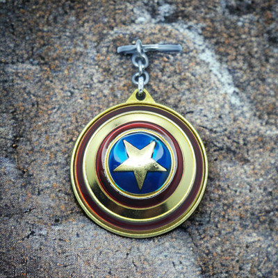 GSV Captain America Metal Rotating Shield Keychain for boys, men, women and kids Key Chain