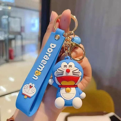 ABEL Doremon Cute Silicone 3D Key Chain with Metal Hook Key Chain