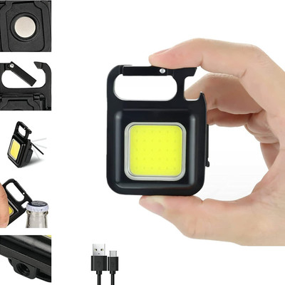 ASTOUND Small Portable Rechargeable 800 Lumens Bright Flashlight-1pc LED Front Light(Black)