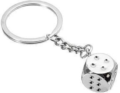 ABEL metal Dice silver keychain Key Chain Key Chain