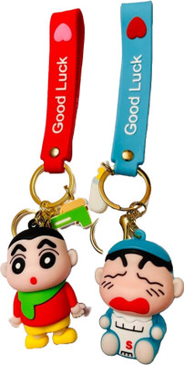 BBG FK_Crying Shinchan 3D combo set keychain with hook & strap Key Chain