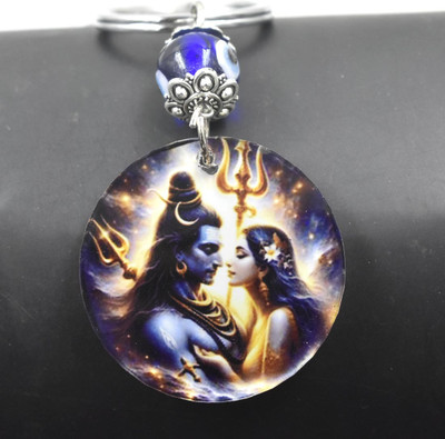 AFH Lord Mahadev Mata AdiShakti Religious Evil Eye Charm Keychain for Men and Women Key Chain