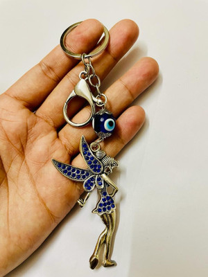 BBG NEW_Evil Eye theme Dancing Girl premium metal keychain with hook Key Chain