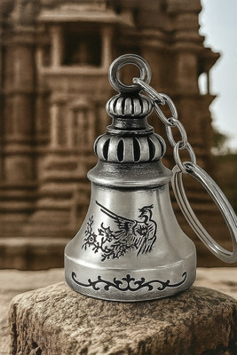 QKD Tibetan Bell Keychain Temple Bell Keychain Key Chain