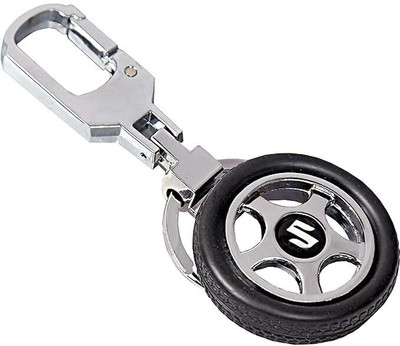 BBG FK_Suzuki Car Logo rotating tyre metal keychain with hook Key Chain