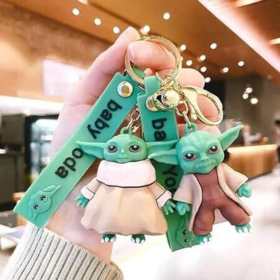 BBG FK_Star Wars Baby Yoda Premium 3D Rubber Figure Keyrings Keychain Key Chain